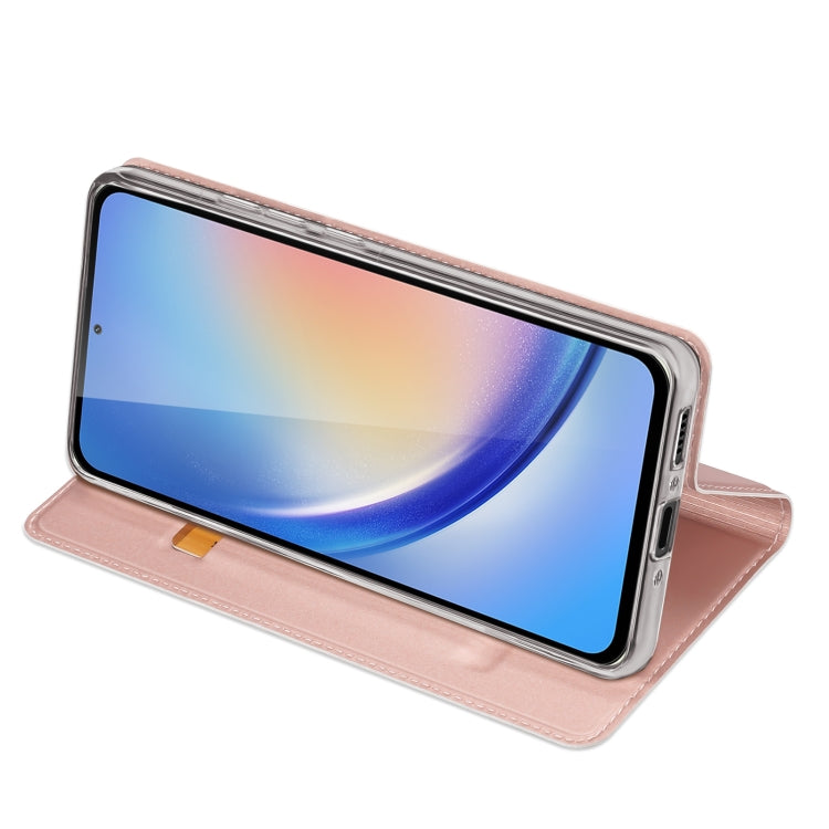 For Samsung Galaxy A35 5G DUX DUCIS Skin Pro Series Flip Leather Phone Case(Pink)
