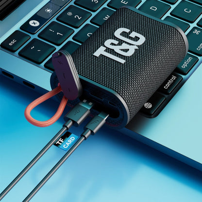 T&G TG396 Enceinte Bluetooth portable d'extérieur RVB avec lumière d'ambiance, étanche IPX7 (Noir)