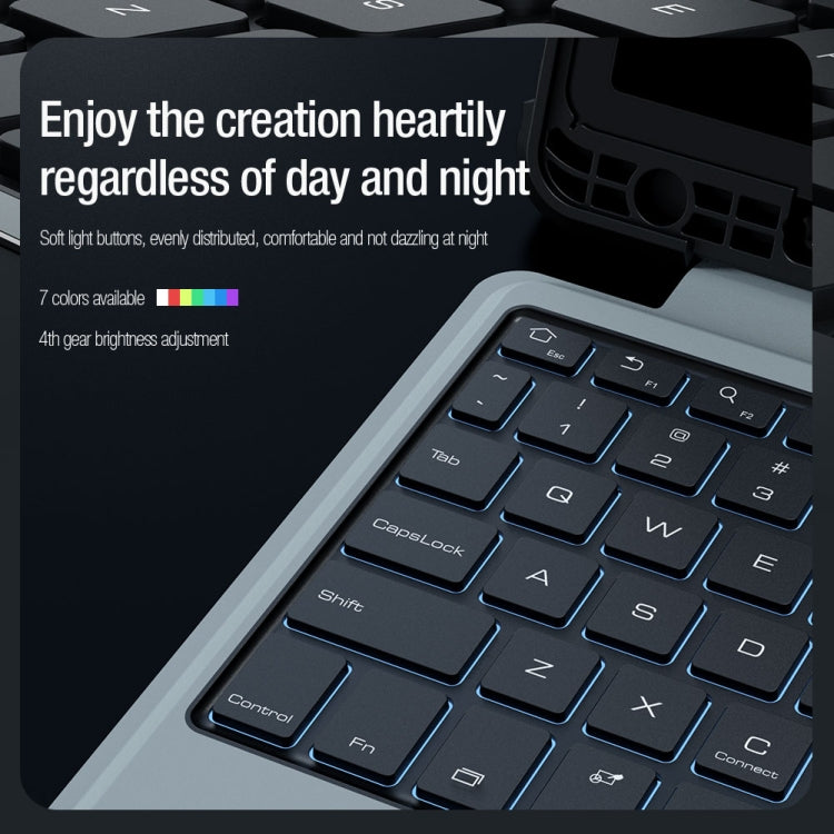 Pour Samsung Galaxy Tab S9 / S9 5G Nillkin Coque Clavier Rétroéclairé Bumper Combo