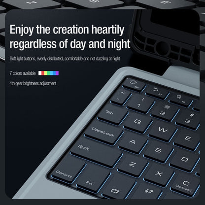 Pour Samsung Galaxy Tab S9 / S9 5G Nillkin Coque Clavier Rétroéclairé Bumper Combo