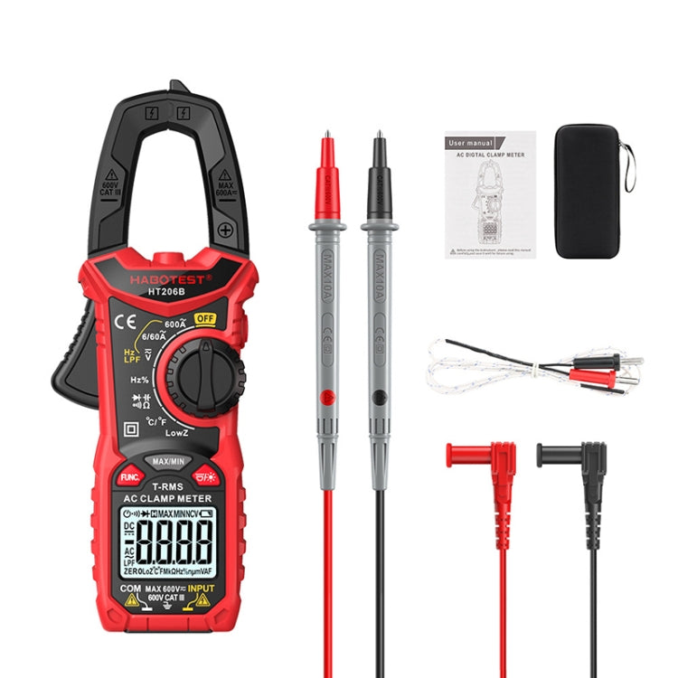 HABOTEST HT206B Pince ampèremétrique numérique de haute précision à gamme automatique