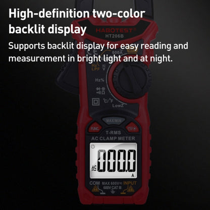 HABOTEST HT206B Pince ampèremétrique numérique de haute précision à gamme automatique