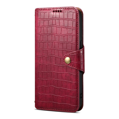 For Huawei Mate 60 Denior Crocodile Texture Oil Edge Leather Phone Case(Rose Red)