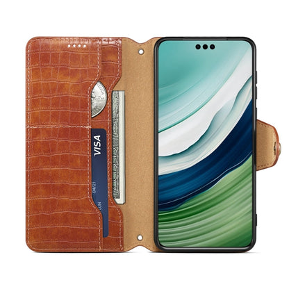 For Huawei Mate 60 Pro / Mate 60 Pro+ Denior Crocodile Texture Oil Edge Leather Phone Case(Brown)