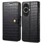 For Huawei nova 11 Denior Crocodile Texture Oil Edge Leather Phone Case(Black)