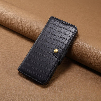 Pour étui de téléphone en cuir avec texture crocodile Denior pour Huawei Mate 50 Pro (Noir)