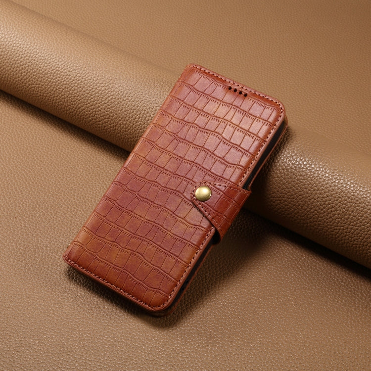 For Huawei Mate 30 Denior Crocodile Texture Oil Edge Leather Phone Case(Brown)