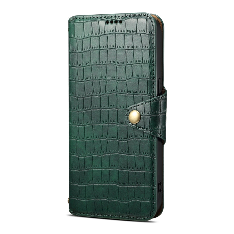 For Google Pixel 8 Pro Denior Crocodile Texture Oil Edge Leather Phone Case(Green)
