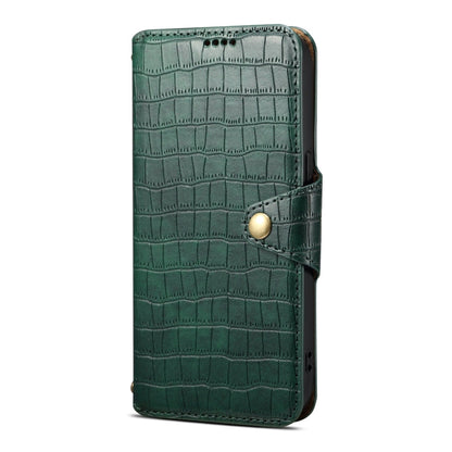 For Google Pixel 8 Pro Denior Crocodile Texture Oil Edge Leather Phone Case(Green)