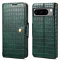 For Google Pixel 8 Pro Denior Crocodile Texture Oil Edge Leather Phone Case(Green)