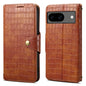 For Google Pixel 7 Denior Crocodile Texture Oil Edge Leather Phone Case(Brown)