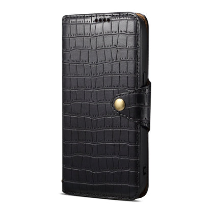 For Google Pixel 7 Denior Crocodile Texture Oil Edge Leather Phone Case(Black)