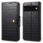 For Google Pixel 6 Denior Crocodile Texture Oil Edge Leather Phone Case(Black)