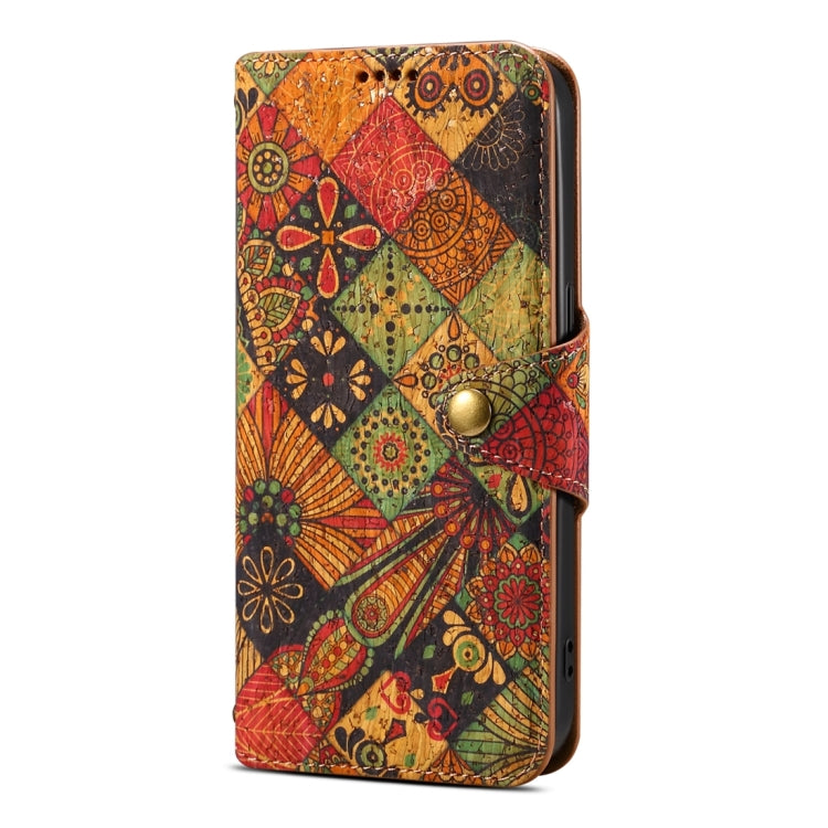For Huawei Mate 60 Pro / Mate 60 Pro+ Denior Flower Language Series Cork Fabric Oil Edge Leather Phone Case(Autumn)