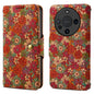 For Huawei Mate 60 Denior Flower Language Series Cork Fabric Oil Edge Leather Phone Case(Summer)