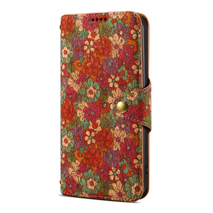 For Google Pixel 7a Denior Flower Language Series Cork Fabric Oil Edge Leather Phone Case(Summer)
