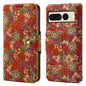 For Google Pixel 7 Pro Denior Flower Language Series Cork Fabric Oil Edge Leather Phone Case(Summer)