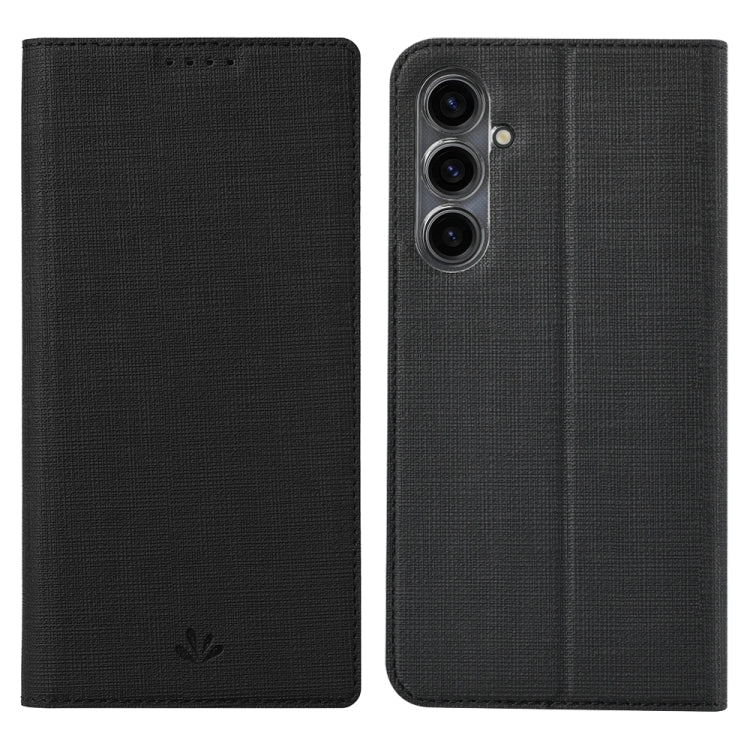 Pour Samsung Galaxy S23 FE 5G Étui de téléphone magnétique en TPU + cuir PU de la série ViLi DMX (noir)