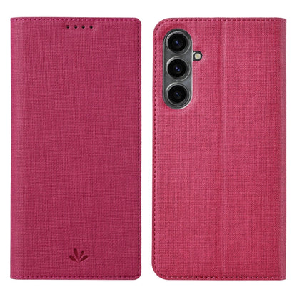Pour Samsung Galaxy S23 FE 5G Étui de téléphone magnétique en TPU + cuir PU de la série ViLi DMX (Rose Rouge)