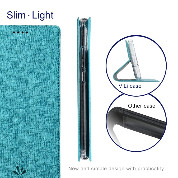 For Samsung Galaxy A35 5G ViLi DMX Series TPU + PU Leather Magnetic Phone Case(Blue)