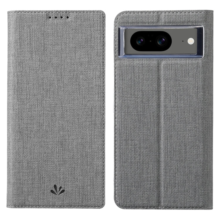 Pour la coque de téléphone magnétique en TPU + cuir PU série ViLi DMX pour Google Pixel 8 (gris)