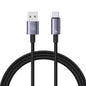USAMS US-SJ663 USB To Type-C 3A Fast Charge Data Cable, Length: 1.2m(Black)