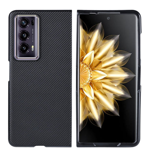 Coque de téléphone texturée en fibre de carbone Kevlar série Honor Magic V2 ViLi TC (noir)