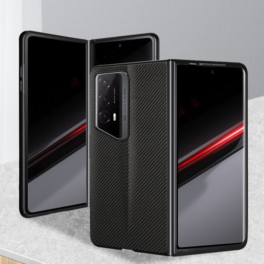 Pour Honor Magic V2 RSR Porsche Design ViLi TC Series Coque de téléphone en fibre de carbone Kevlar (Noir)