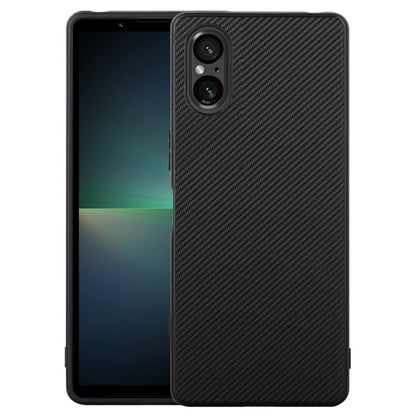 Pour Sony Xperia 5 V Série ViLi TC Étui de téléphone en Fibre de Carbone Texture Kevlar (Noir)