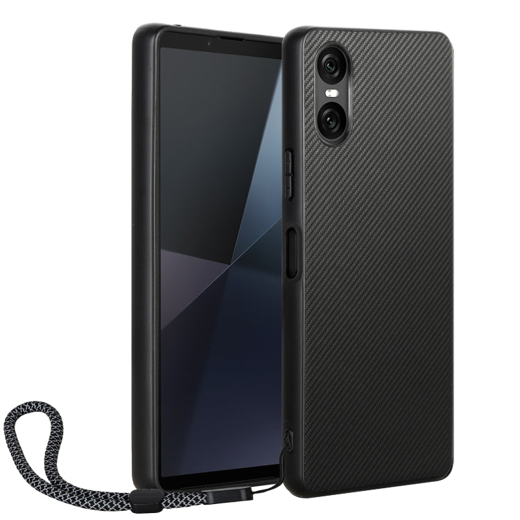 For Sony Xperia 10 VI ViLi TC Series Kevlar Carbon Fiber Texture Phone Case(Black)