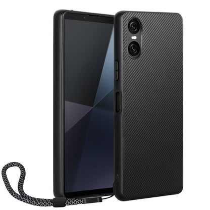 For Sony Xperia 10 VI ViLi TC Series Kevlar Carbon Fiber Texture Phone Case(Black)