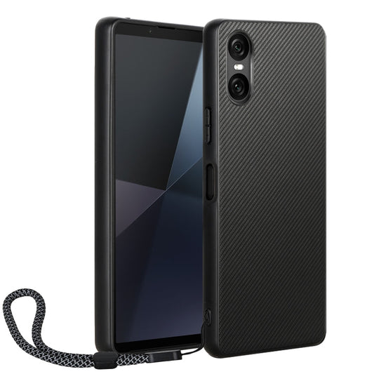 For Sony Xperia 10 VI ViLi TC Series Kevlar Carbon Fiber Texture Phone Case(Black)