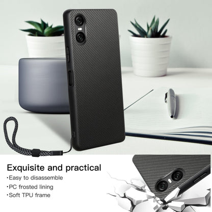 For Sony Xperia 10 VI ViLi TC Series Kevlar Carbon Fiber Texture Phone Case(Black)