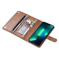 For iPhone 13 Pro Max ViLi GV Series MagSafe Magnetic Zipper Leather Phone Case(Brown)
