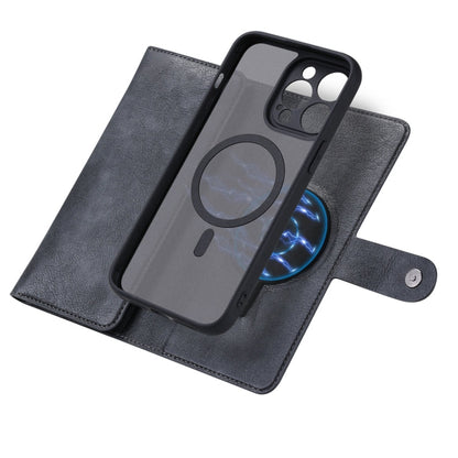 For iPhone 14 Plus ViLi GV Series MagSafe Magnetic Zipper Leather Phone Case(Black)