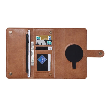 For iPhone 15 Pro Max ViLi GV Series MagSafe Magnetic Zipper Leather Phone Case(Brown)