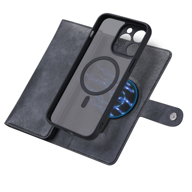 For iPhone 15 Pro ViLi GV Series MagSafe Magnetic Zipper Leather Phone Case(Black)