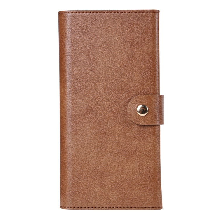 Pour iPhone 15 Pro, étui de téléphone en cuir à fermeture éclair magnétique MagSafe de la série ViLi GV (marron)