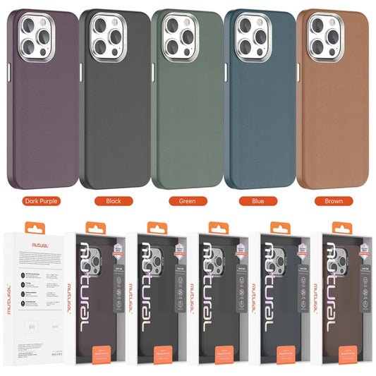 For iPhone 15 Pro Mutural Mingdian Series MagSafe Magnetic Phone Case(Brown)