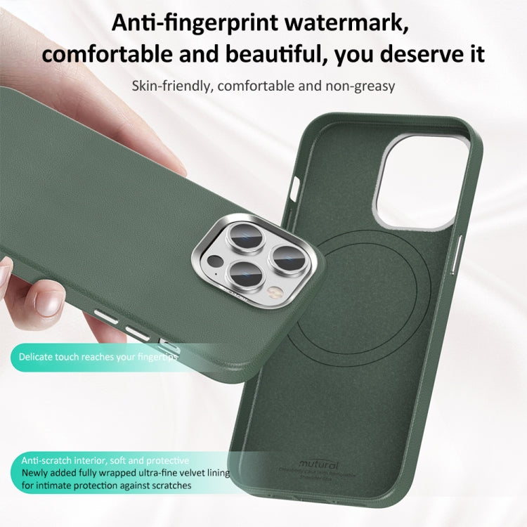 For iPhone 15 Pro Mutural Mingdian Series MagSafe Magnetic Phone Case(Brown)