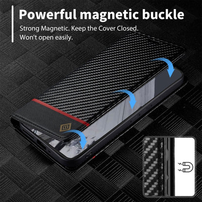 For Google Pixel 9 LC.IMEEKE Carbon Fiber Leather Phone Case(Horizontal Black)