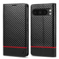 For Google Pixel 10 Pro XL LC.IMEEKE Carbon Fiber Leather Phone Case(Horizontal Black)