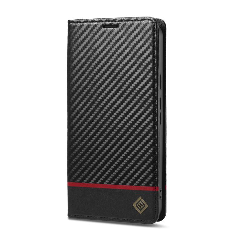 For Google Pixel 10 Pro XL LC.IMEEKE Carbon Fiber Leather Phone Case(Horizontal Black)