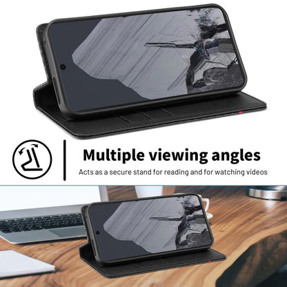 For Google Pixel 10 Pro XL LC.IMEEKE Carbon Fiber Leather Phone Case(Horizontal Black)