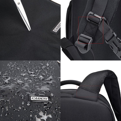 CADeN W9 Travel Lens Pouch Bag Drone Camera Backpack Bag(Black)