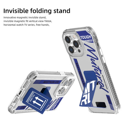 For iPhone 15 Pro Mutural Wing Flash Series TPU Phone Case with IML Stand(Yellow)