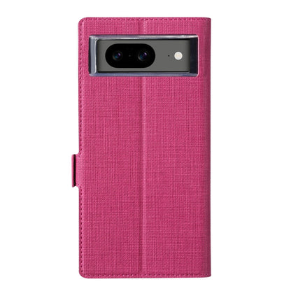 Pour Étui de Téléphone en Cuir à Rabat Magnétique Antichoc Série ViLi K pour Google Pixel 8 (Rose Rouge)