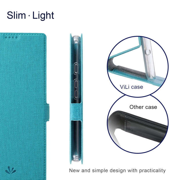 For Google Pixel 8 ViLi K Series Shockproof Magnetic Flip Leather Phone Case(Blue)