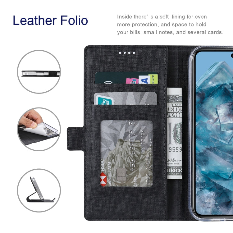 For Google Pixel 8 Pro ViLi K Series Shockproof Magnetic Flip Leather Phone Case(Black)