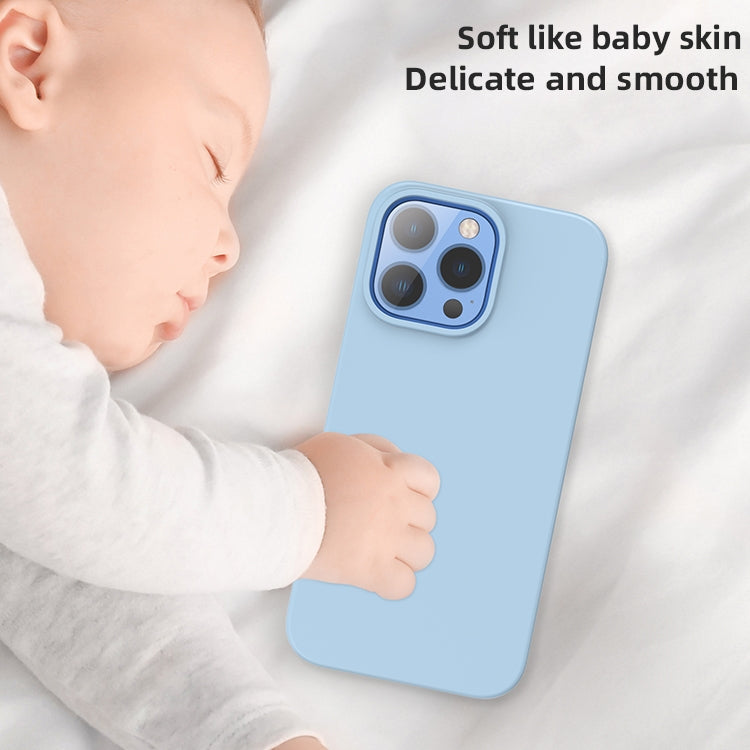 For iPhone 15 Pro Mutural Yuemu Series Liquid Silicone Phone Case(Light Blue)